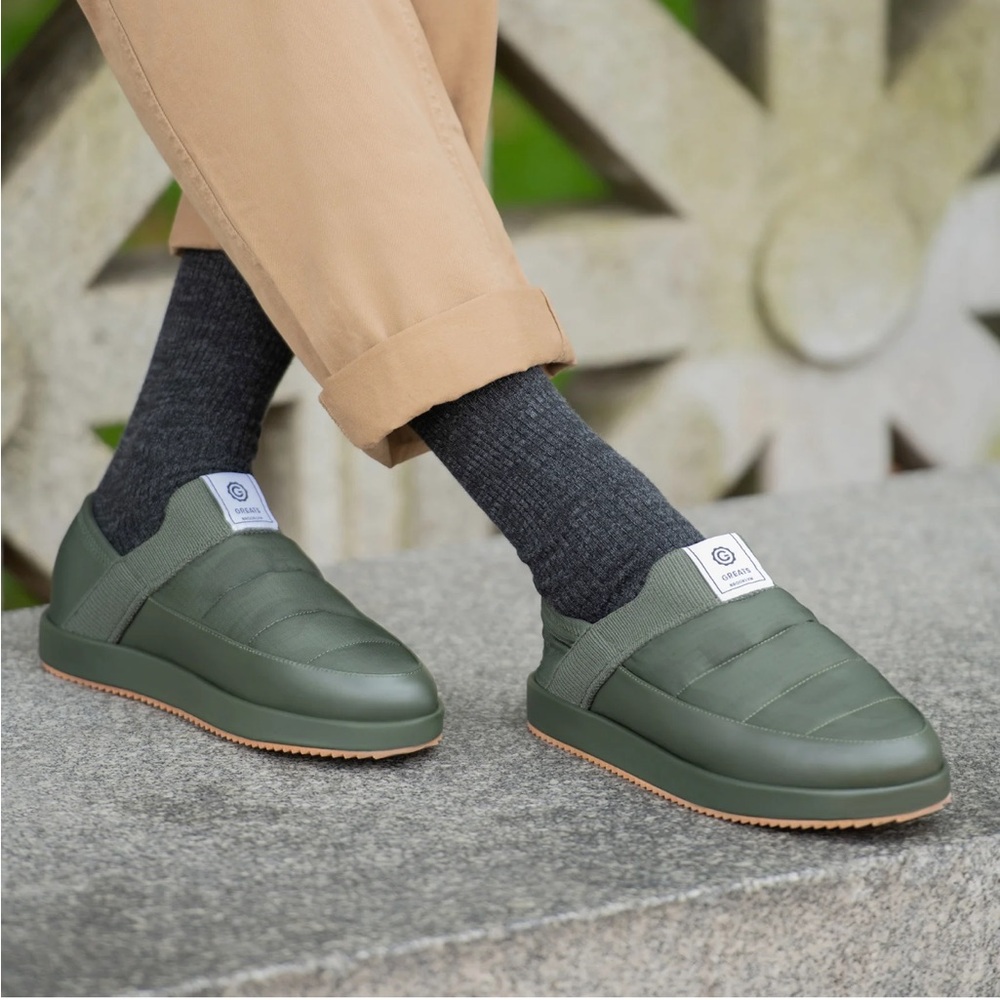 GREATS Brooklyn Foster Unisex Green Slippers men size 11